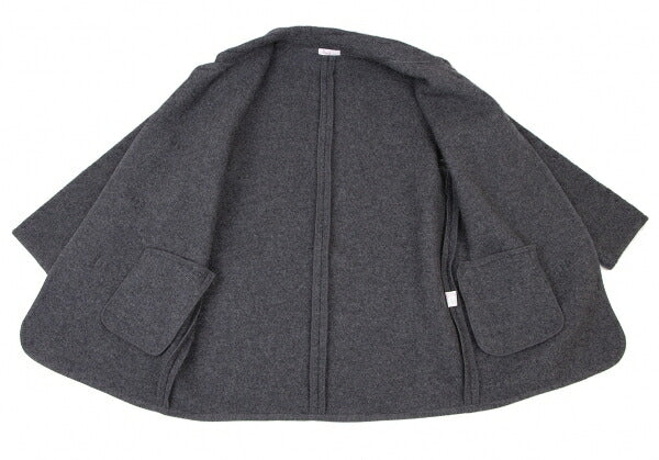 Papas Gray Boiled Wool Toggle Button Half Coat Size L