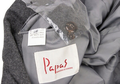 Papas Gray Wool 2-Button Jacket Size L48