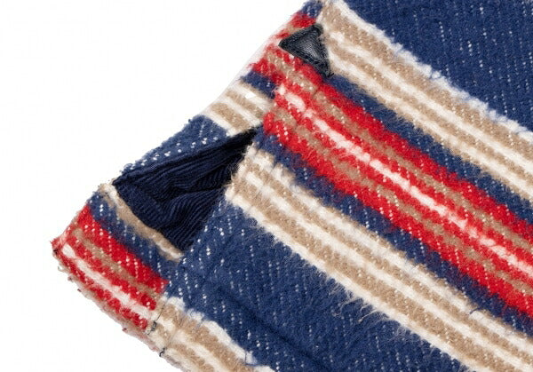 Papas Blue Red Beige Cotton Quilted Jacket Size L
