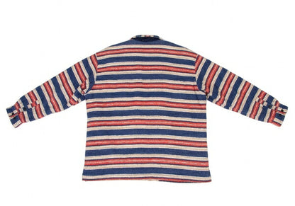 Papas Blue Red Beige Cotton Quilted Jacket Size L