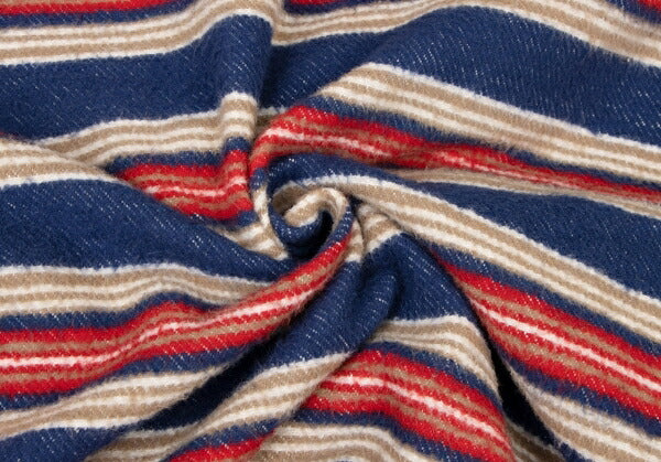 Papas Blue Red Beige Cotton Quilted Jacket Size L
