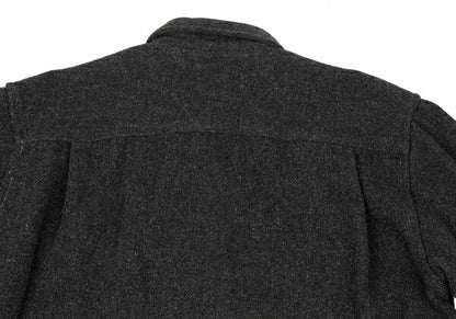 Papas Wool Blend Zip Pocket Shirt Jacket Charcoal Size L