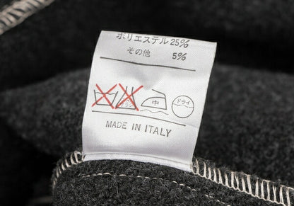 Papas Wool Blend Zip Pocket Shirt Jacket Charcoal Size L