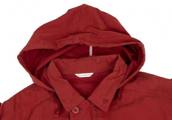 Papas Red Cotton Detachable Hood Mountain Jacket Size L