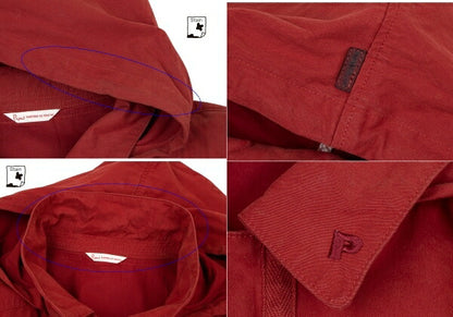 Papas Red Cotton Detachable Hood Mountain Jacket Size L