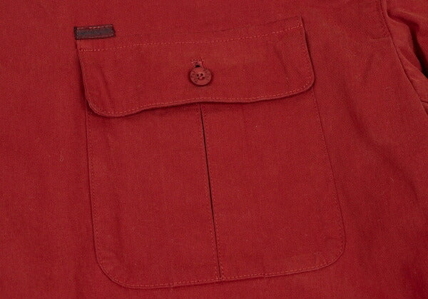 Papas Red Cotton Detachable Hood Mountain Jacket Size L