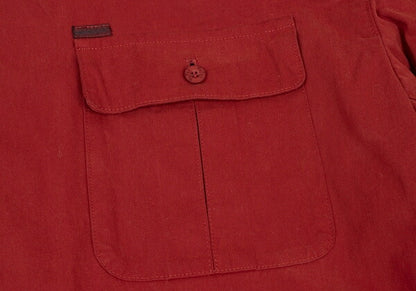 Papas Red Cotton Detachable Hood Mountain Jacket Size L