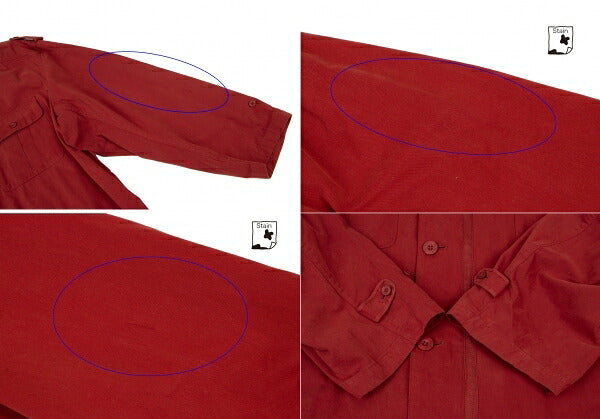 Papas Red Cotton Detachable Hood Mountain Jacket Size L