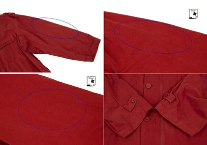 Papas Red Cotton Detachable Hood Mountain Jacket Size L