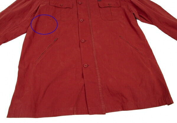 Papas Red Cotton Detachable Hood Mountain Jacket Size L