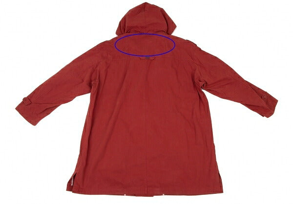 Papas Red Cotton Detachable Hood Mountain Jacket Size L
