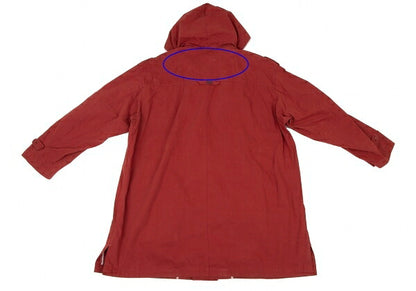 Papas Red Cotton Detachable Hood Mountain Jacket Size L