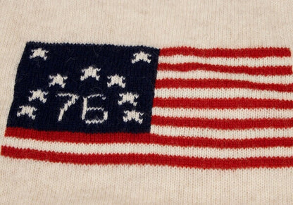 Papas Stars & Stripes Knit Cardigan Beige Size L