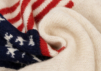 Papas Stars & Stripes Knit Cardigan Beige Size L