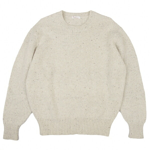 Papas Beige Silk Blend Crew Neck Knit Sweater Size L
