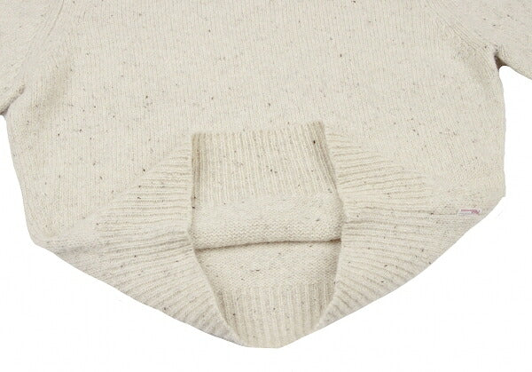 Papas Beige Silk Blend Crew Neck Knit Sweater Size L