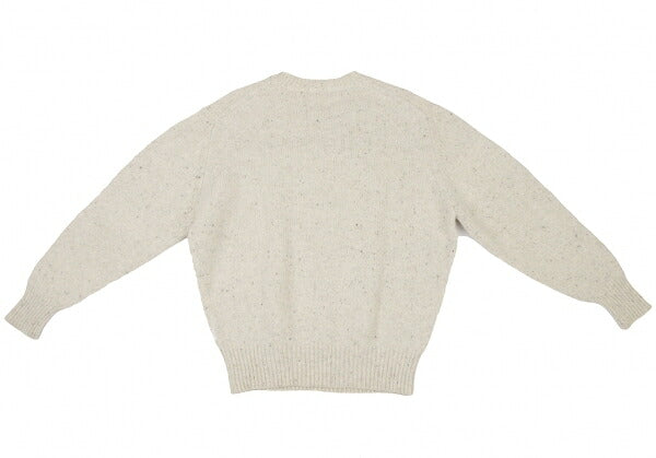 Papas Beige Silk Blend Crew Neck Knit Sweater Size L