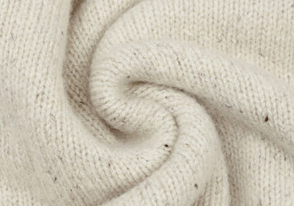 Papas Beige Silk Blend Crew Neck Knit Sweater Size L