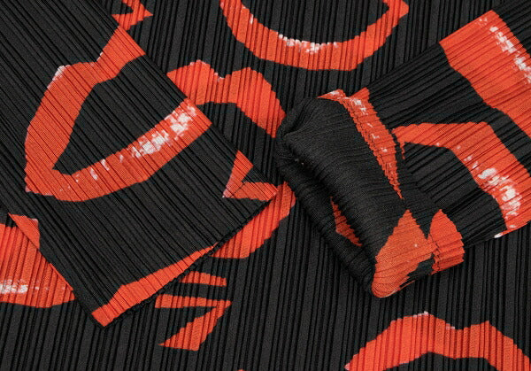 PLEATS PLEASE 15AW Lip Print Turtleneck Blouse Black Size 3