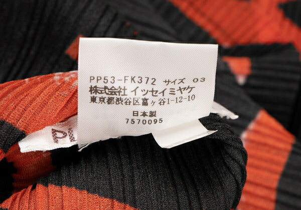 PLEATS PLEASE 15AW Lip Print Turtleneck Blouse Black Size 3