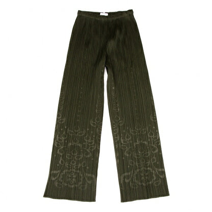PLEATS PLEASE Embossed Wide Pants Khaki Size 1