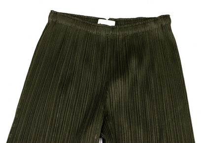 PLEATS PLEASE Embossed Wide Pants Khaki Size 1