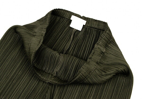 PLEATS PLEASE Embossed Wide Pants Khaki Size 1