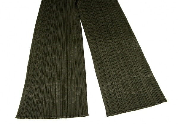 PLEATS PLEASE Embossed Wide Pants Khaki Size 1