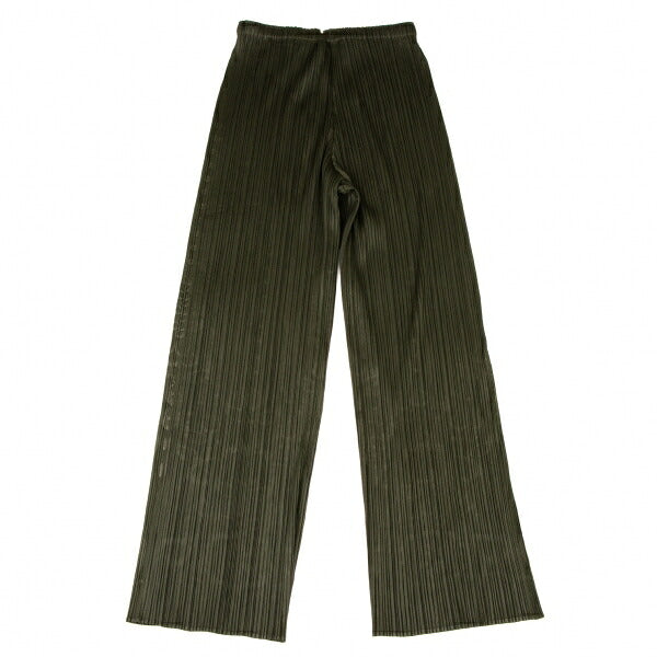 PLEATS PLEASE Embossed Wide Pants Khaki Size 1