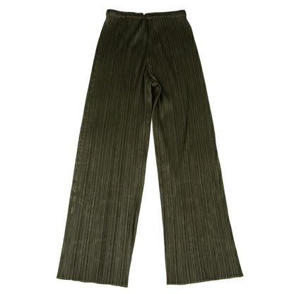 PLEATS PLEASE Embossed Wide Pants Khaki Size 1