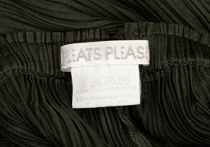 PLEATS PLEASE Embossed Wide Pants Khaki Size 1