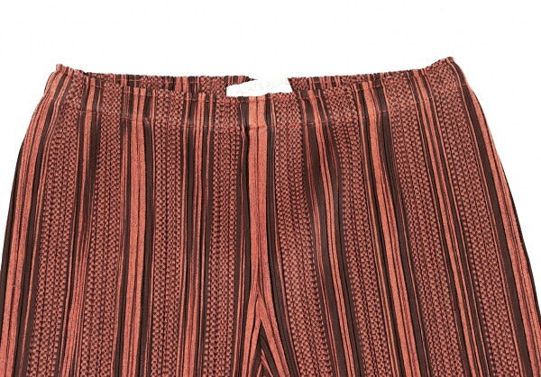 PLEATS PLEASE Multi Stripe Wide Pants Brown Size 1