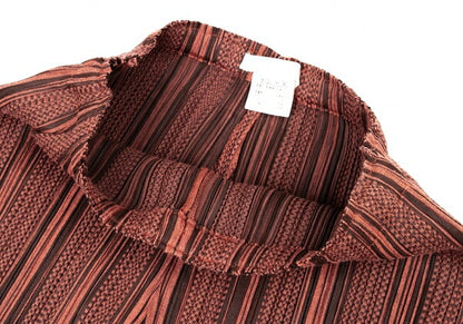 PLEATS PLEASE Multi Stripe Wide Pants Brown Size 1