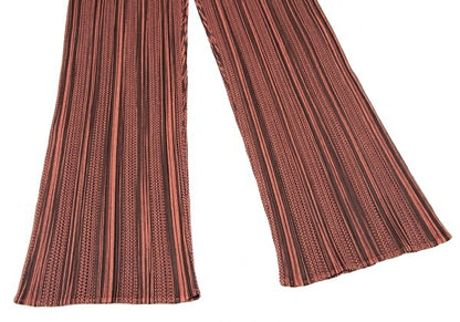 PLEATS PLEASE Multi Stripe Wide Pants Brown Size 1