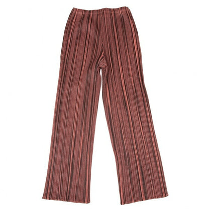 PLEATS PLEASE Multi Stripe Wide Pants Brown Size 1