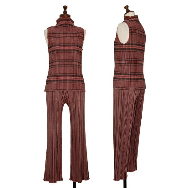 PLEATS PLEASE Multi Stripe Wide Pants Brown Size 1