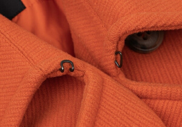 Max Mara WEEKEND Wool Pique Padded Pea Coat Orange Size 40