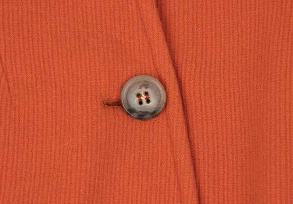 Max Mara WEEKEND Wool Pique Padded Pea Coat Orange Size 40