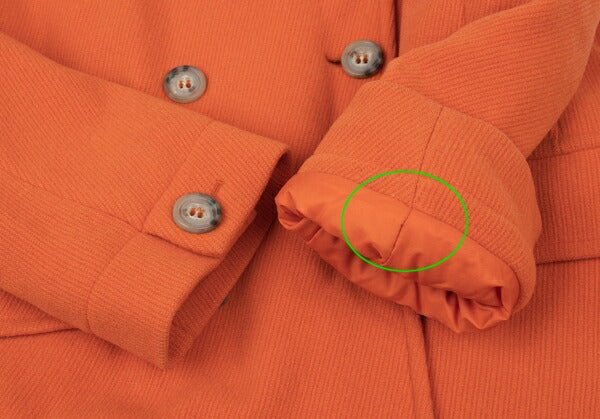Max Mara WEEKEND Wool Pique Padded Pea Coat Orange Size 40