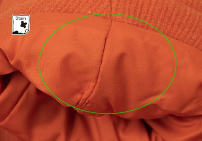 Max Mara WEEKEND Wool Pique Padded Pea Coat Orange Size 40
