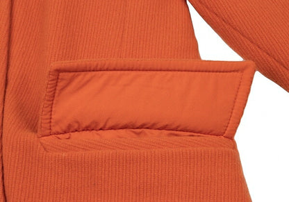 Max Mara WEEKEND Wool Pique Padded Pea Coat Orange Size 40