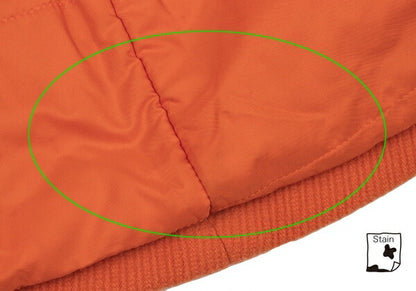 Max Mara WEEKEND Wool Pique Padded Pea Coat Orange Size 40