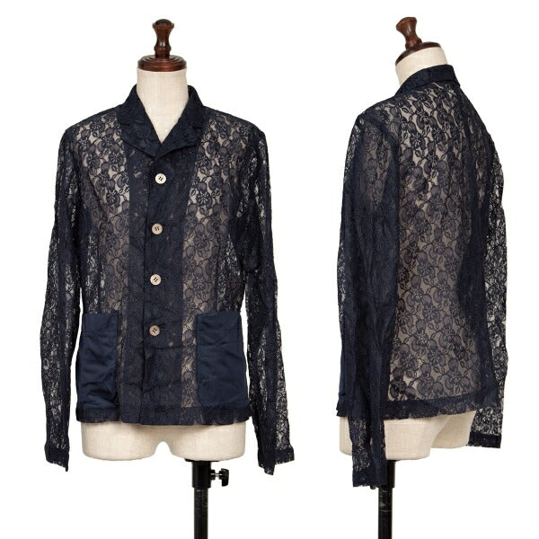COMME des GARCONS Garment Dyed Poly Jacket Blue Size M