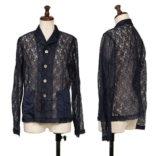COMME des GARCONS Garment Dyed Poly Jacket Blue Size M
