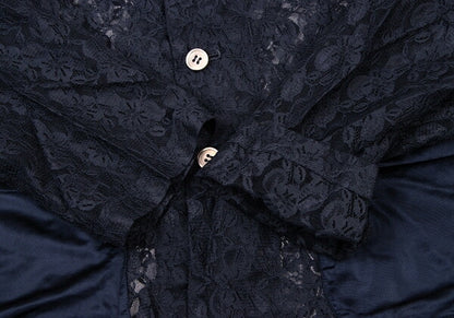 COMME des GARCONS Garment Dyed Poly Jacket Blue Size M