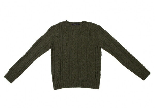 45rpm 45R umii908 Alpaca Blend Wool Cable Dark Green Sweater Size 2