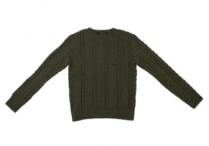 45rpm 45R umii908 Alpaca Blend Wool Cable Dark Green Sweater Size 2