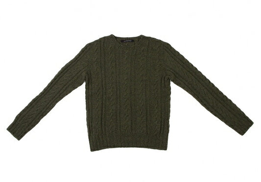 45rpm 45R umii908 Alpaca Blend Wool Cable Dark Green Sweater Size 2
