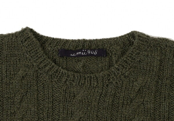 45rpm 45R umii908 Alpaca Blend Wool Cable Dark Green Sweater Size 2