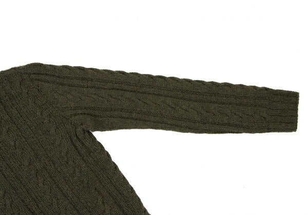 45rpm 45R umii908 Alpaca Blend Wool Cable Dark Green Sweater Size 2